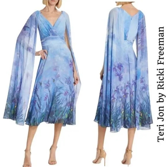 Wispy chiffon midi-dress - Picture 2 of 6